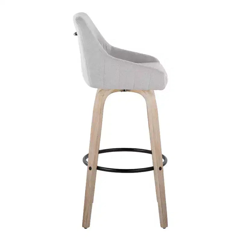 LumiSource Lot de 2 tabourets de bar Hannah en tissu