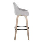 LumiSource Lot de 2 tabourets de bar Hannah en tissu