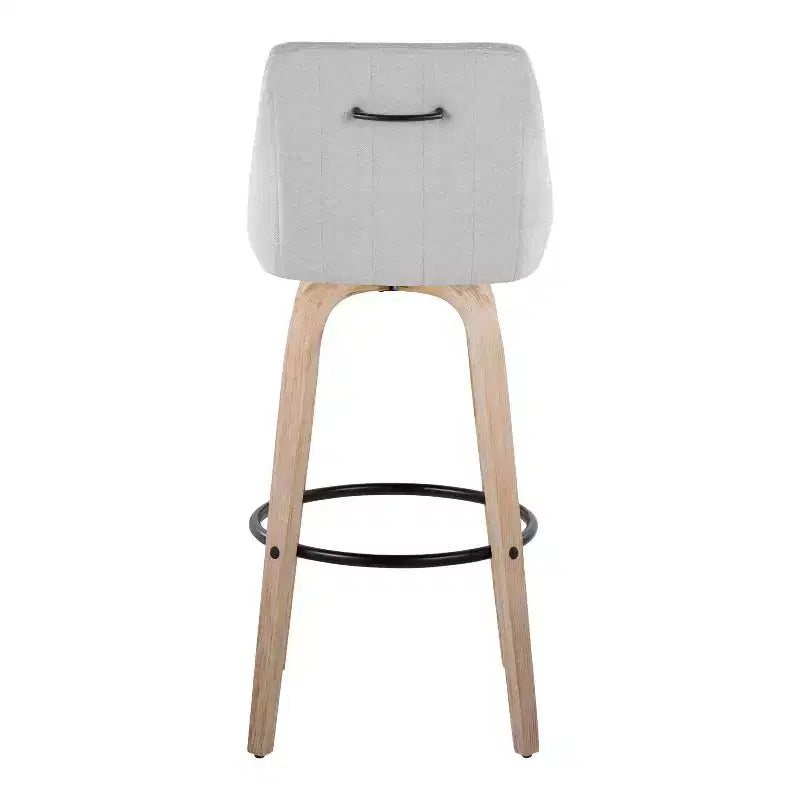 LumiSource Lot de 2 tabourets de bar Hannah en tissu