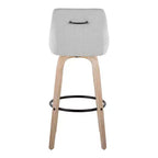 LumiSource Lot de 2 tabourets de bar Hannah en tissu