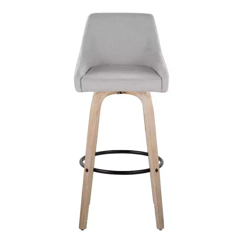 LumiSource Lot de 2 tabourets de bar Hannah en tissu