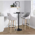LumiSource Lot de 2 tabourets de bar Hannah en tissu