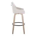 LumiSource Lot de 2 tabourets de bar Hannah en tissu