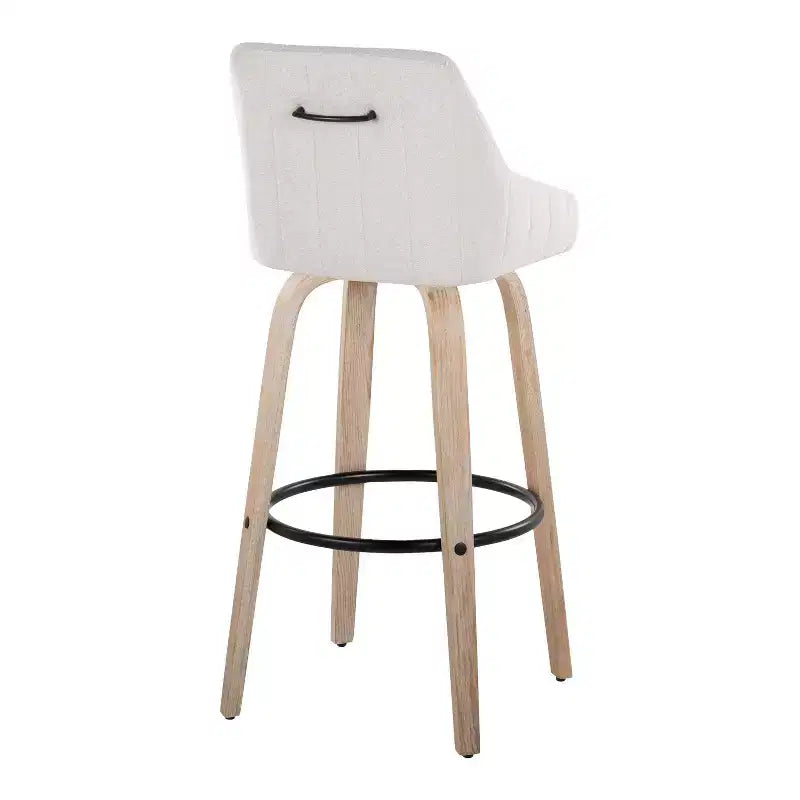 LumiSource Lot de 2 tabourets de bar Hannah en tissu