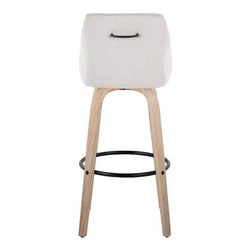 LumiSource Lot de 2 tabourets de bar Hannah en tissu