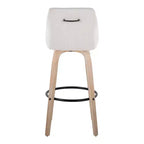 LumiSource Lot de 2 tabourets de bar Hannah en tissu