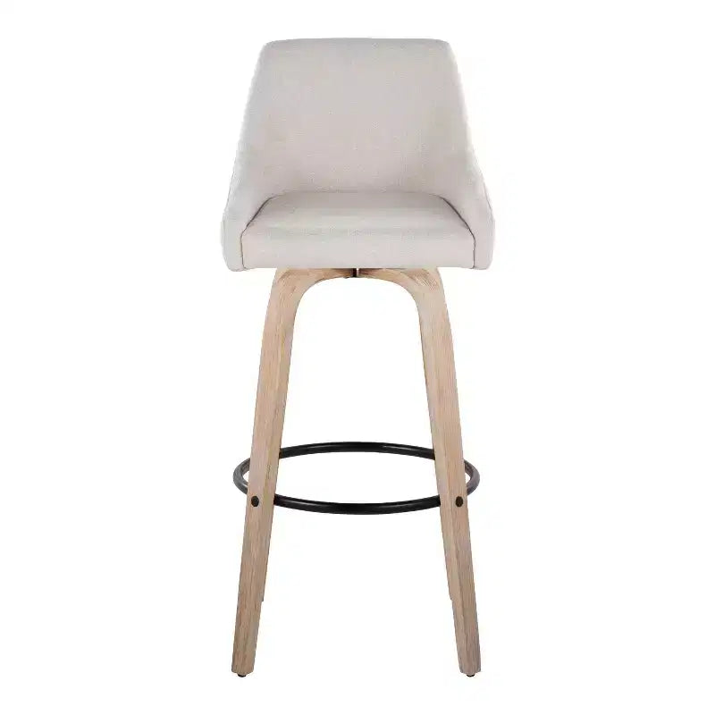 LumiSource Lot de 2 tabourets de bar Hannah en tissu