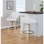 LumiSource Lot de 2 tabourets de bar Hannah en tissu