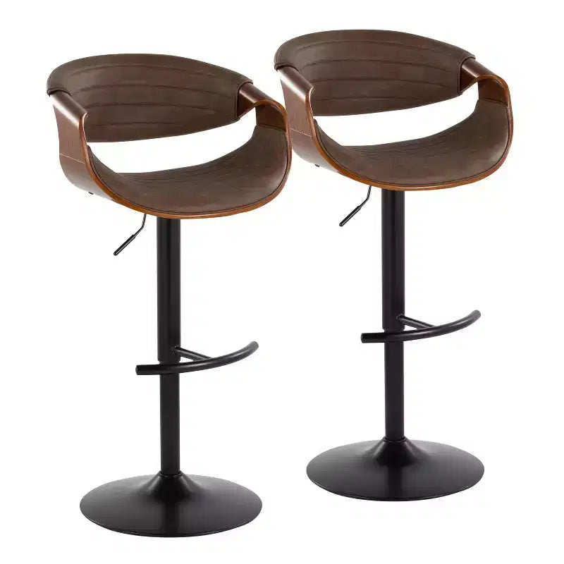 LumiSource Ensemble de 2 tabourets de bar réglables Symphony en PU
