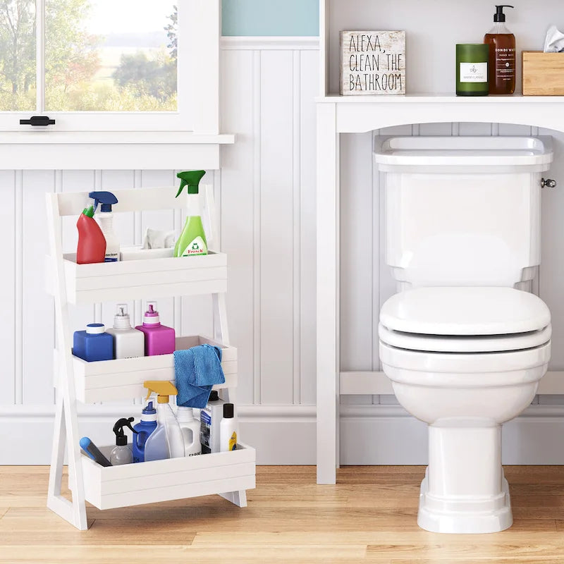RiverRidge Home Organiseur portable léger à 3 étagères - Blanc