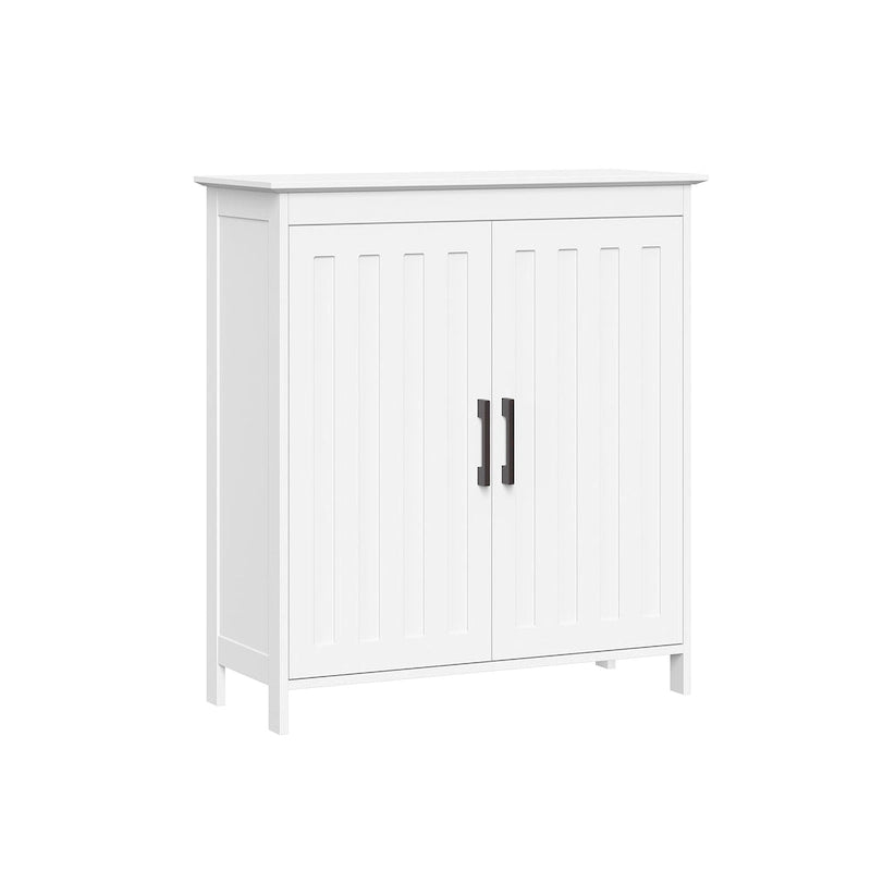 Meuble de rangement à deux portes RiverRidge Monroe pour salle de bain et buanderie avec étagères réglables - Blanc