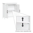 Meuble de rangement à deux portes RiverRidge Monroe pour salle de bain et buanderie avec étagères réglables - Blanc