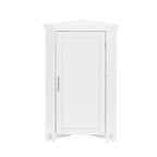 Meuble de rangement d'angle RiverRidge Somerset pour salle de bain, avec portes et étagère réglable - Blanc