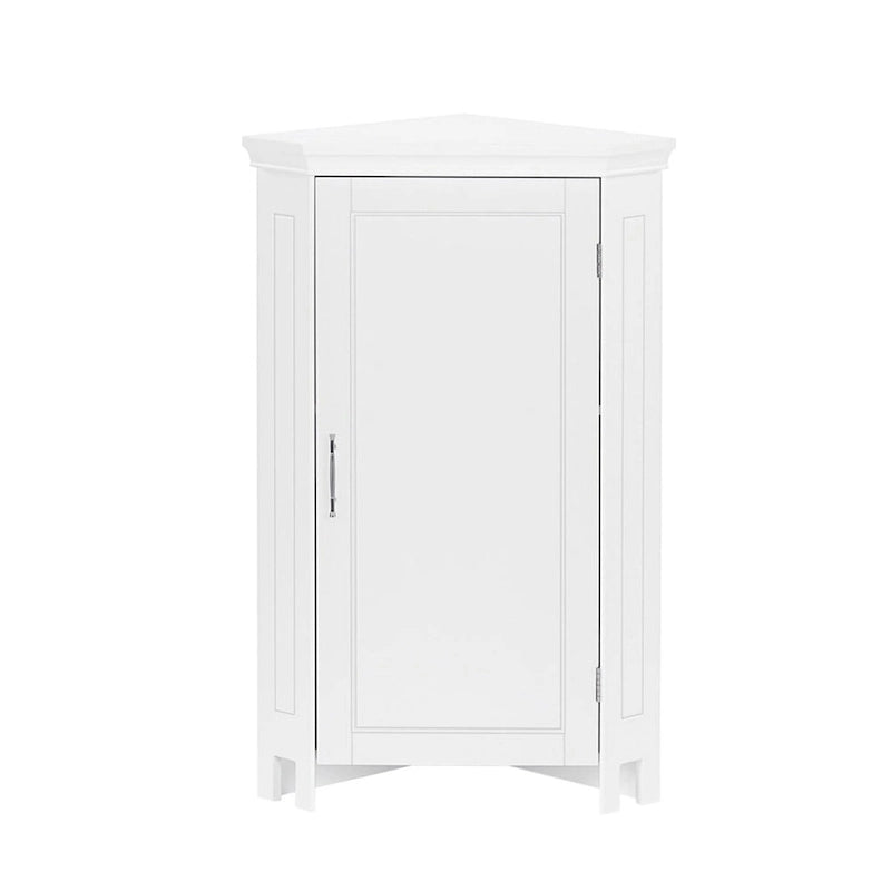 Meuble de rangement d'angle RiverRidge Somerset pour salle de bain, avec portes et étagère réglable - Blanc