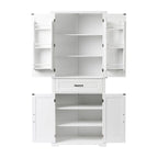 Meuble de rangement de salle de bain avec portes et tiroir, Espaces de rangement multiples, Étagère réglable