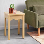 Table d'appoint à bords festonnés ondulés blanc – Room Essentials