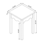 Table d'appoint à bords festonnés ondulés blanc – Room Essentials