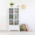 Meuble de Rangement Décoratif Storied Home de 57,5 po de hauteur avec tablettes fixes