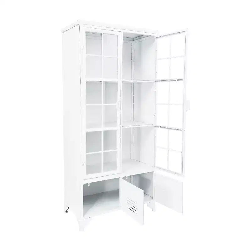 Meuble de Rangement Décoratif Storied Home de 57,5 po de hauteur avec tablettes fixes