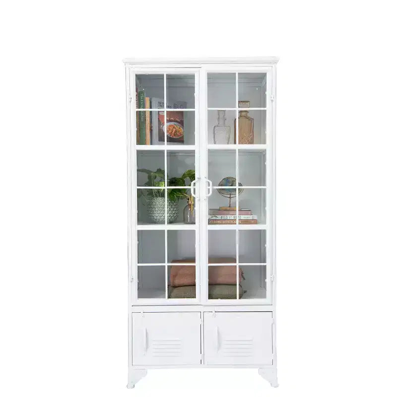 Meuble de Rangement Décoratif Storied Home de 57,5 po de hauteur avec tablettes fixes