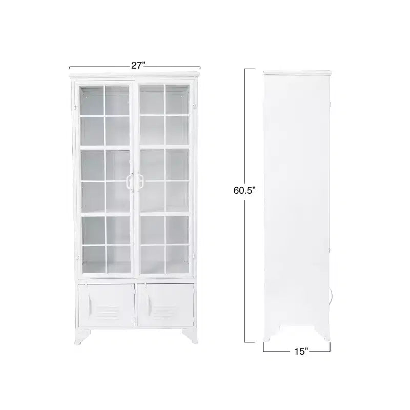 Meuble de Rangement Décoratif Storied Home de 57,5 po de hauteur avec tablettes fixes