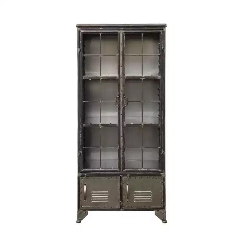 Meuble de Rangement Décoratif Storied Home de 57,5 po de hauteur avec tablettes fixes