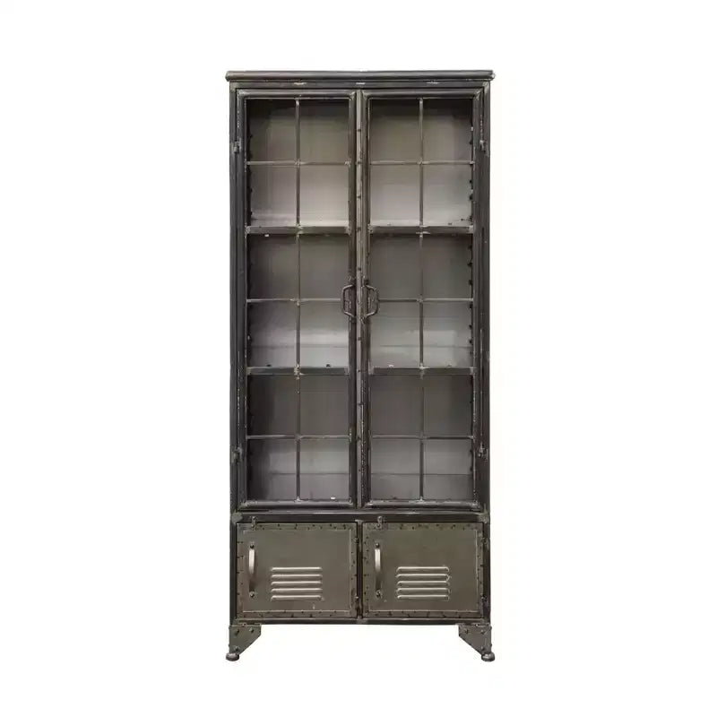Meuble de Rangement Décoratif Storied Home de 57,5 po de hauteur avec tablettes fixes