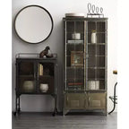 Meuble de Rangement Décoratif Storied Home de 57,5 po de hauteur avec tablettes fixes