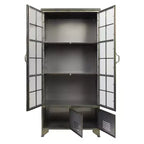 Meuble de Rangement Décoratif Storied Home de 57,5 po de hauteur avec tablettes fixes