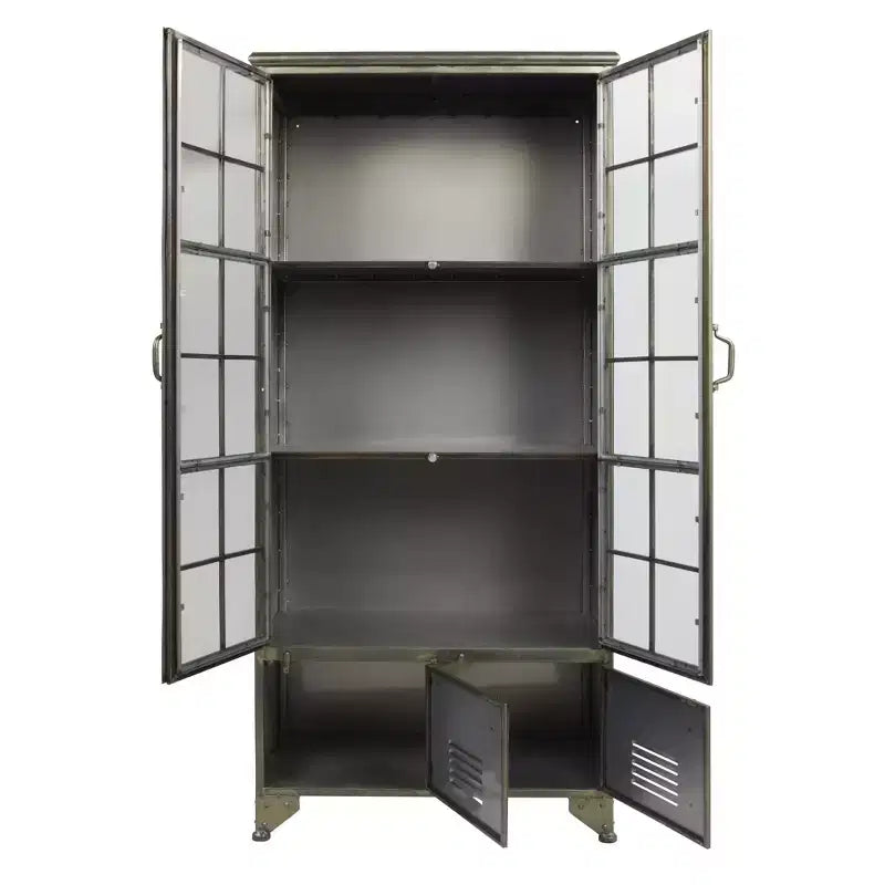 Meuble de Rangement Décoratif Storied Home de 57,5 po de hauteur avec tablettes fixes