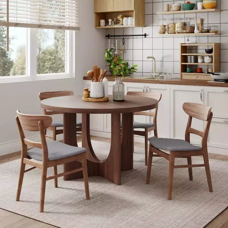 Christopher Knight Home Eliana, ensemble salle à manger 5 pièces en bois et tissu