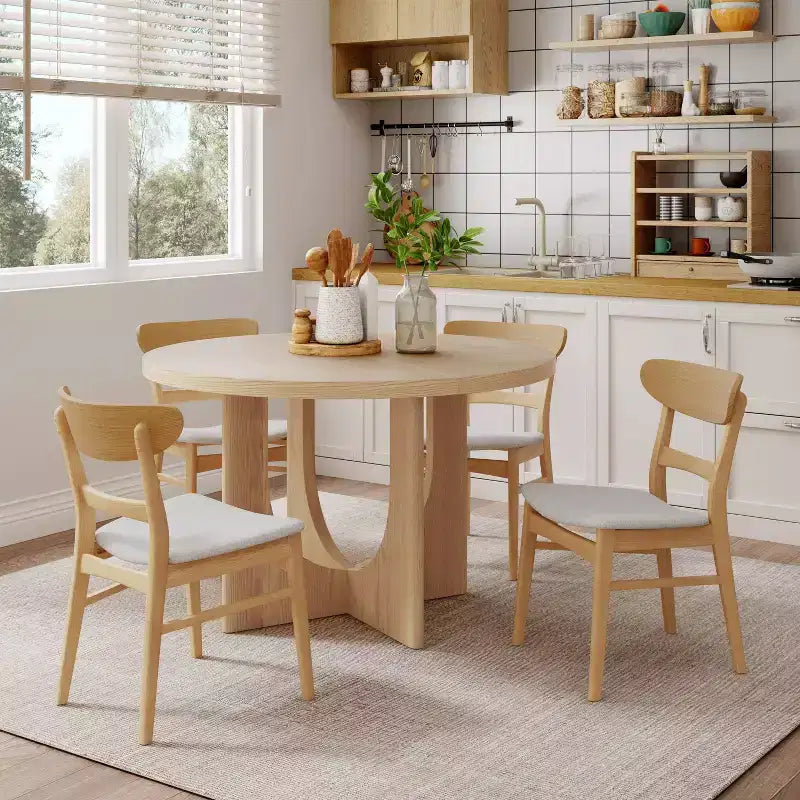 Christopher Knight Home Eliana, ensemble salle à manger 5 pièces en bois et tissu