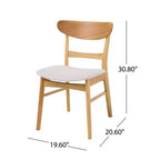 Christopher Knight Home Eliana, ensemble salle à manger 5 pièces en bois et tissu