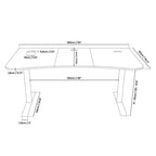 Tapis de souris lavable Arozzi Special Edition Ultrawide Curved Gaming and Office Desk et 3 découpes personnalisées pour support d'écran avec gestion des câbles