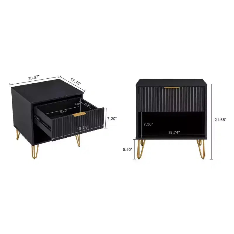 Ensemble de 2 tables de chevet Dumbo Manhattan Comfort avec tiroir