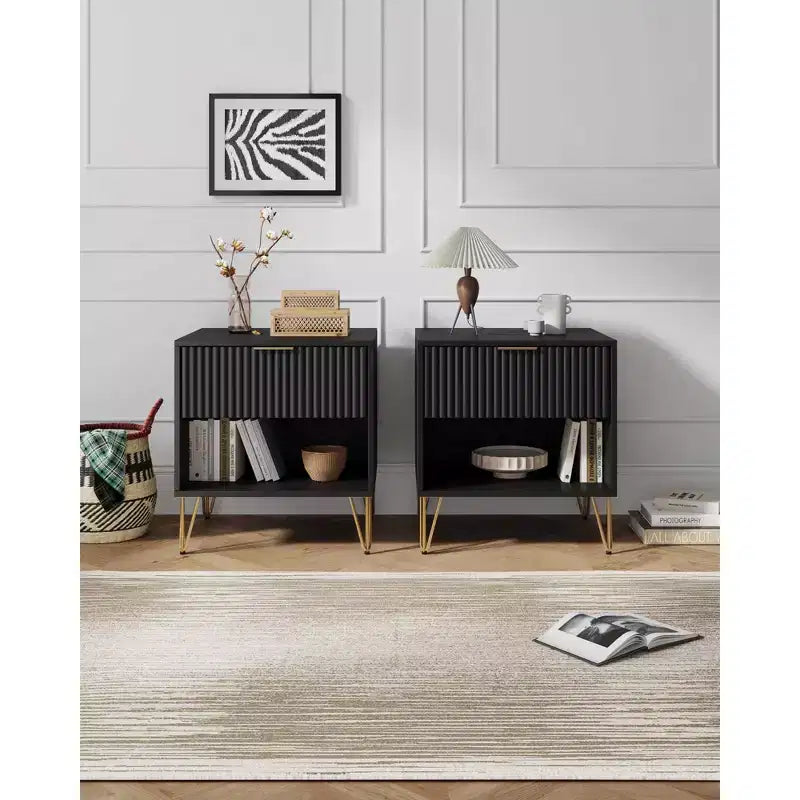 Ensemble de 2 tables de chevet Dumbo Manhattan Comfort avec tiroir