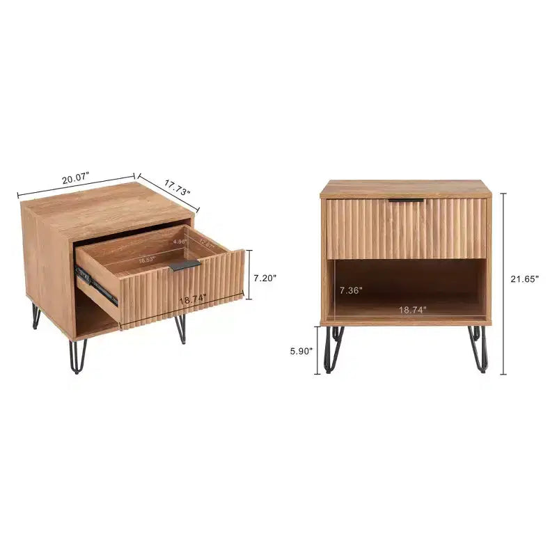 Ensemble de 2 tables de chevet Dumbo Manhattan Comfort avec tiroir