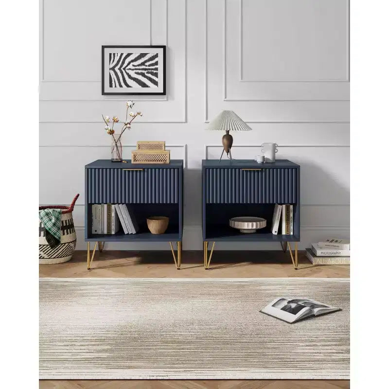 Ensemble de 2 tables de chevet Dumbo Manhattan Comfort avec tiroir