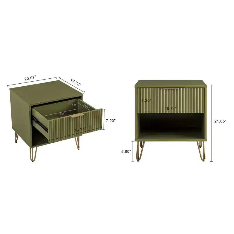 Ensemble de 2 tables de chevet Dumbo Manhattan Comfort avec tiroir