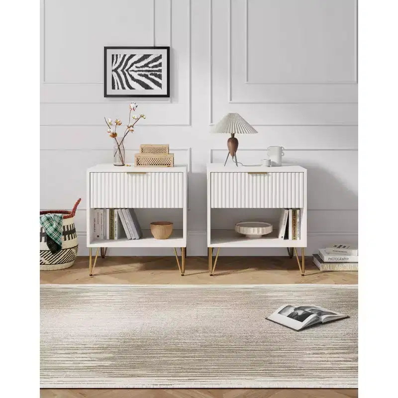 Ensemble de 2 tables de chevet Dumbo Manhattan Comfort avec tiroir