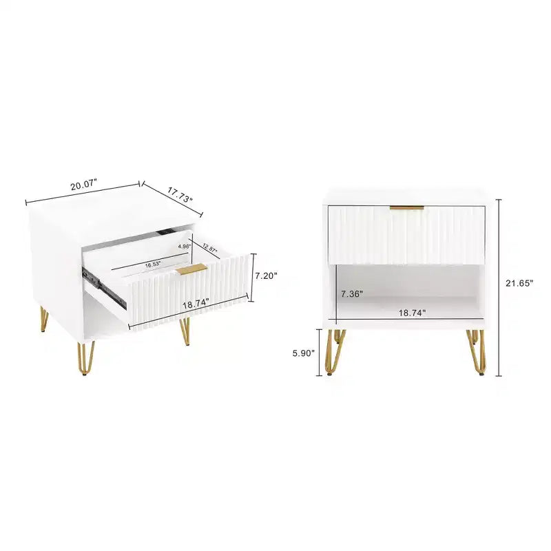 Ensemble de 2 tables de chevet Dumbo Manhattan Comfort avec tiroir