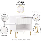 Ensemble de 2 tables de chevet Dumbo Manhattan Comfort avec tiroir