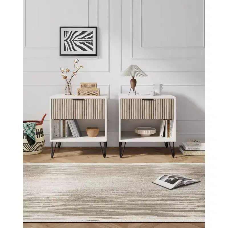 Ensemble de 2 tables de chevet Dumbo Manhattan Comfort avec tiroir