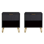 Manhattan Comfort Set of 2 Dumbo Nightstands with Drawer