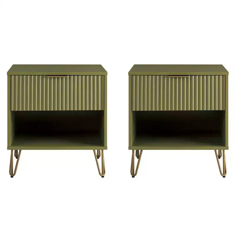 Ensemble de 2 tables de chevet Dumbo Manhattan Comfort avec tiroir