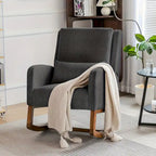 Fauteuil à bascule, fauteuil à bascule rembourré d'intérieur pour le salon, fauteuil à bascule moderne avec oreiller