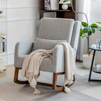 Fauteuil à bascule, fauteuil à bascule rembourré d'intérieur pour le salon, fauteuil à bascule moderne avec oreiller