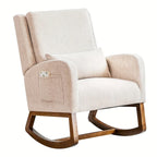 Fauteuil à bascule, fauteuil à bascule rembourré d'intérieur pour le salon, fauteuil à bascule moderne avec oreiller
