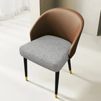 Chaise de salle à manger ou d'appoint moderne en similicuir et tissu (lot de 4)