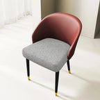Chaise de salle à manger ou d'appoint moderne en similicuir et tissu (lot de 4)